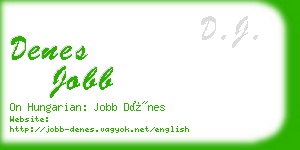 denes jobb business card